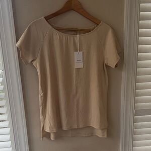 Grace Karin Elegant Beige Short Sleeve Tee
